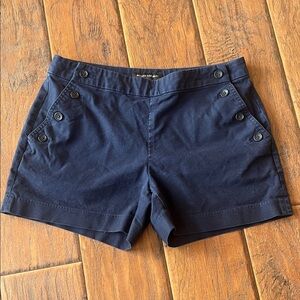 Banana Republic Dark Blue High Waist Size Button Shorts - Size 6